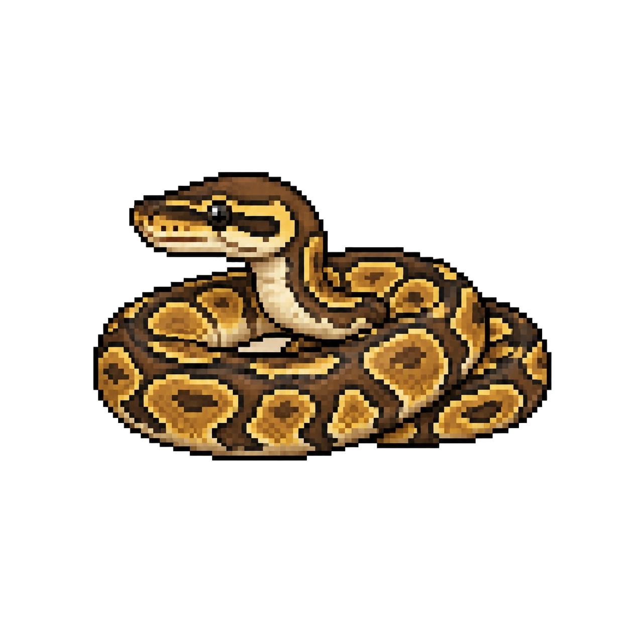 Ball Python pixel-art illustration