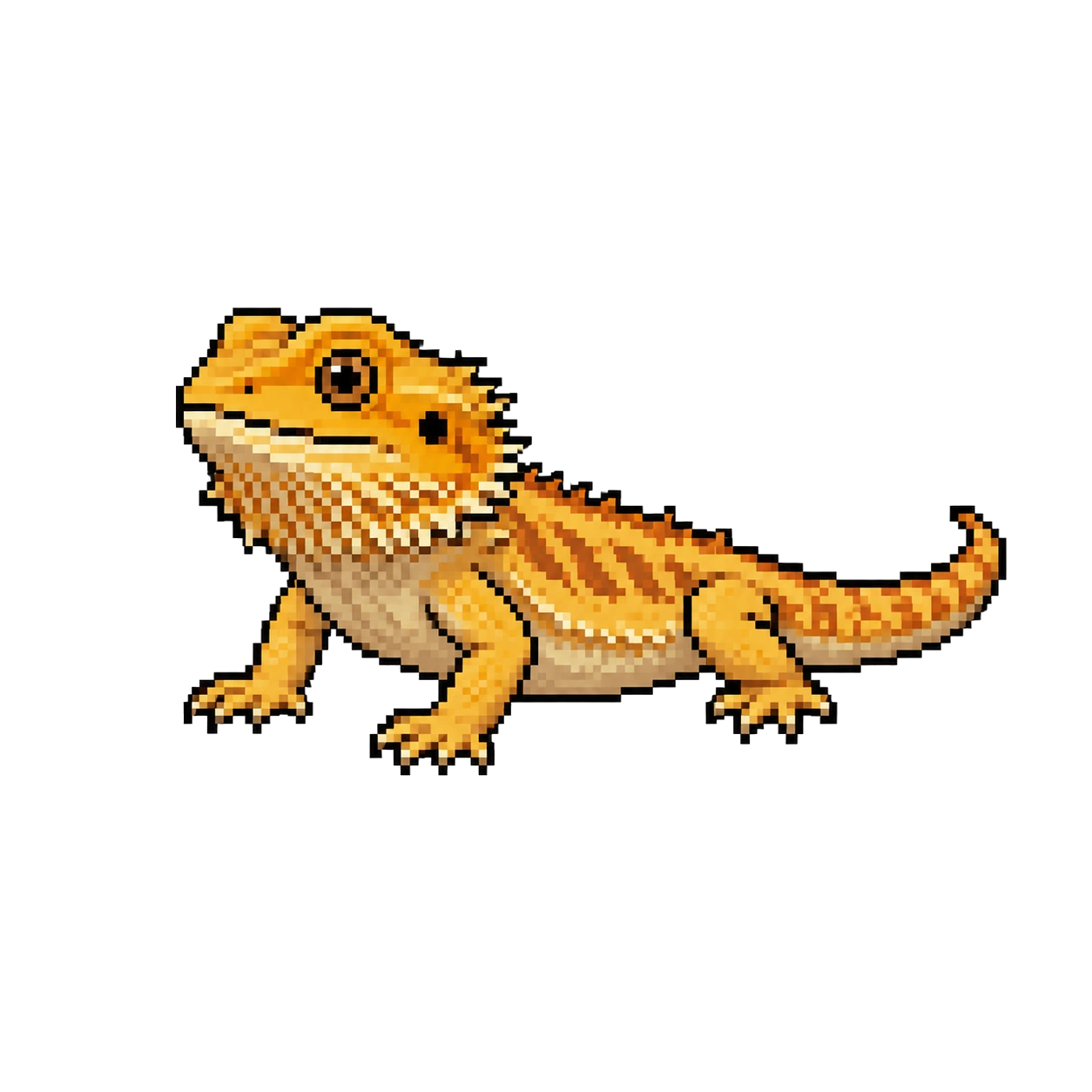 Bearded Dragon pixel-art illustration